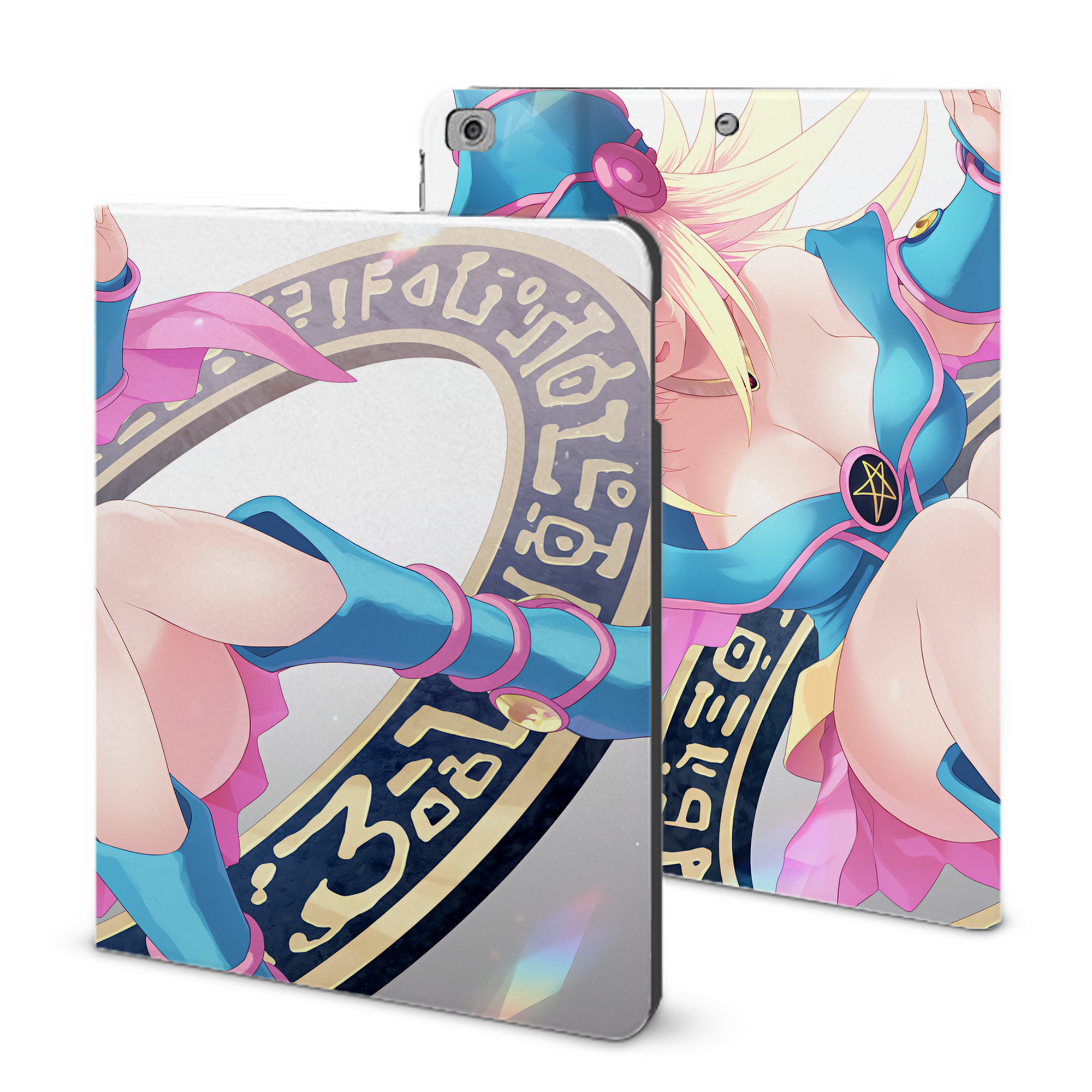 （画像用） 遊☆戯☆王 Yu-Gi-Oh! IPad ケース ブック型 PUレザー TPU 耐衝撃 軽量 薄型 ペン収納なし 全面保護 IPad 各モデル対応
